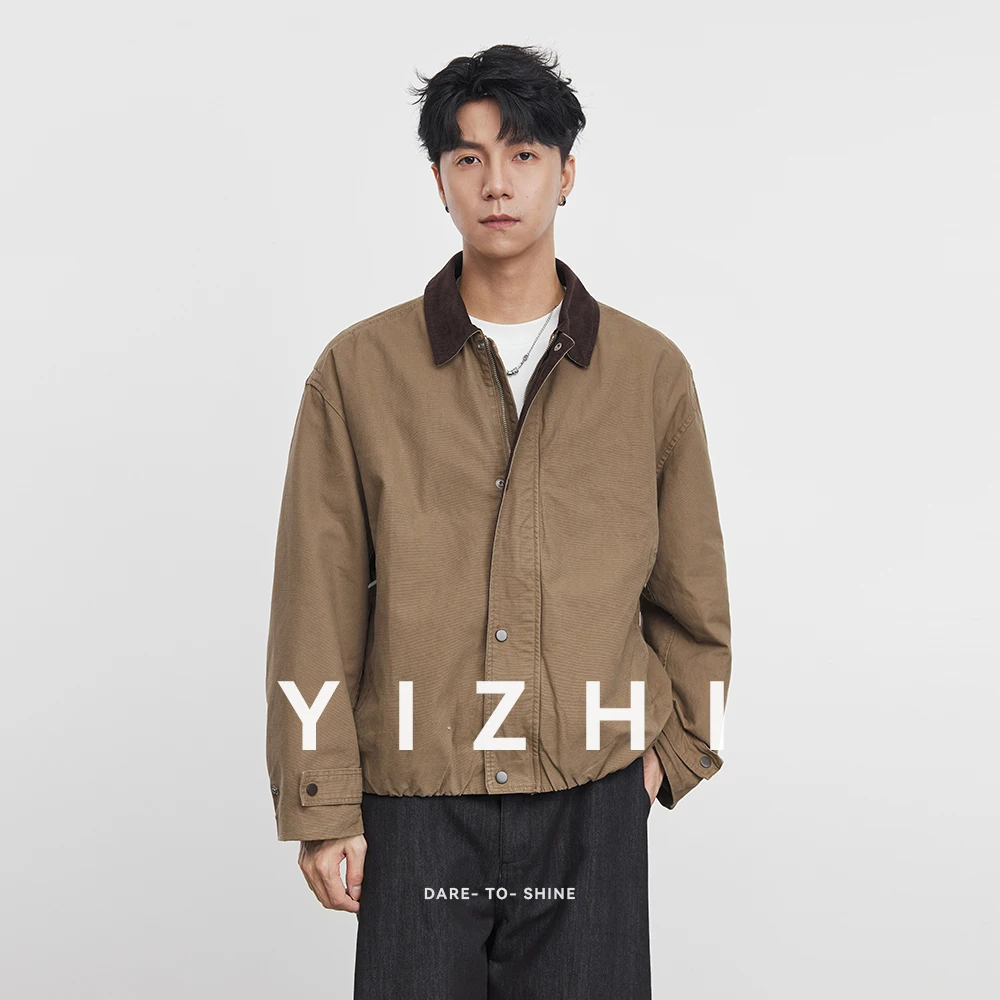 سترة عمل رجالية عصرية ذات طية صدر السترة الأمريكية لخريف 2025 سترة غير رسمية جديدة تناسب الجميع سترة رجالية