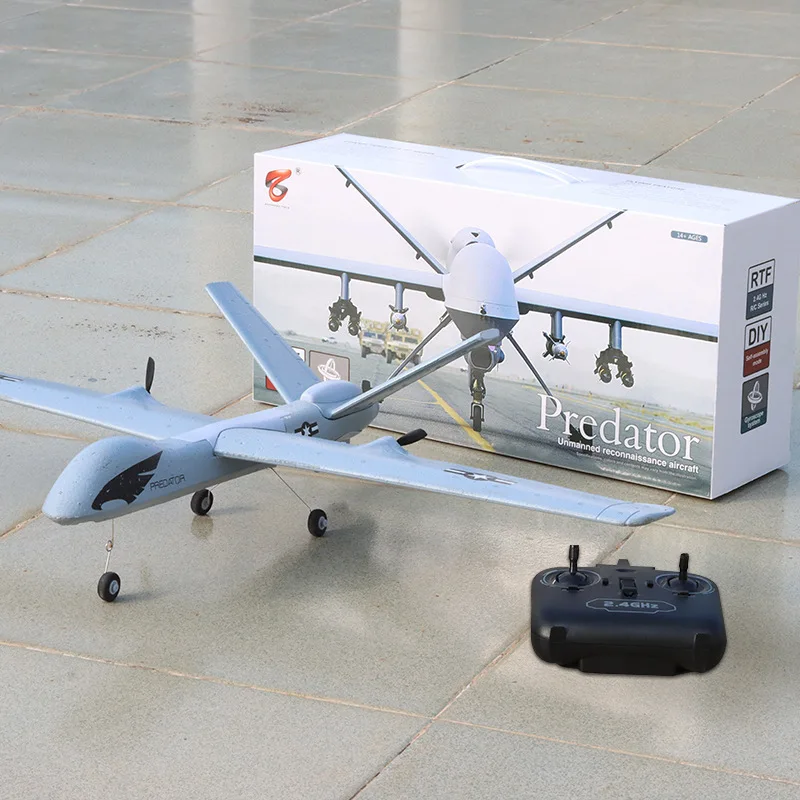 RC plane MQ-1 Predator drone UAV with LED Light Remote Control Plane Toys for Kids