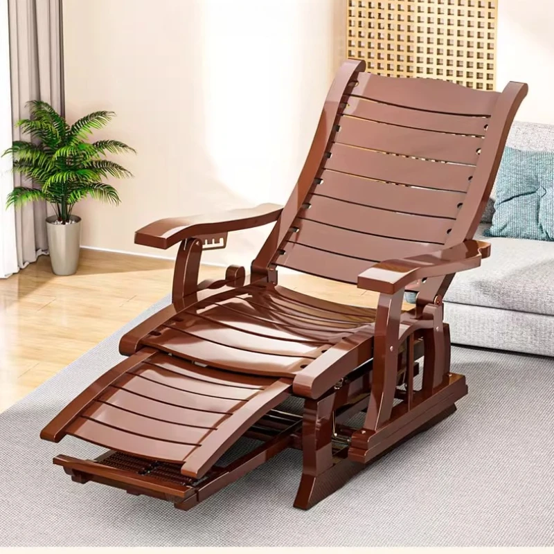 Mecedora de bambú para adultos, sillón reclinable para uso doméstico, balcón, ancianos, silla especial para siesta, silla de relajación perezosa, Sillon Mecedora
