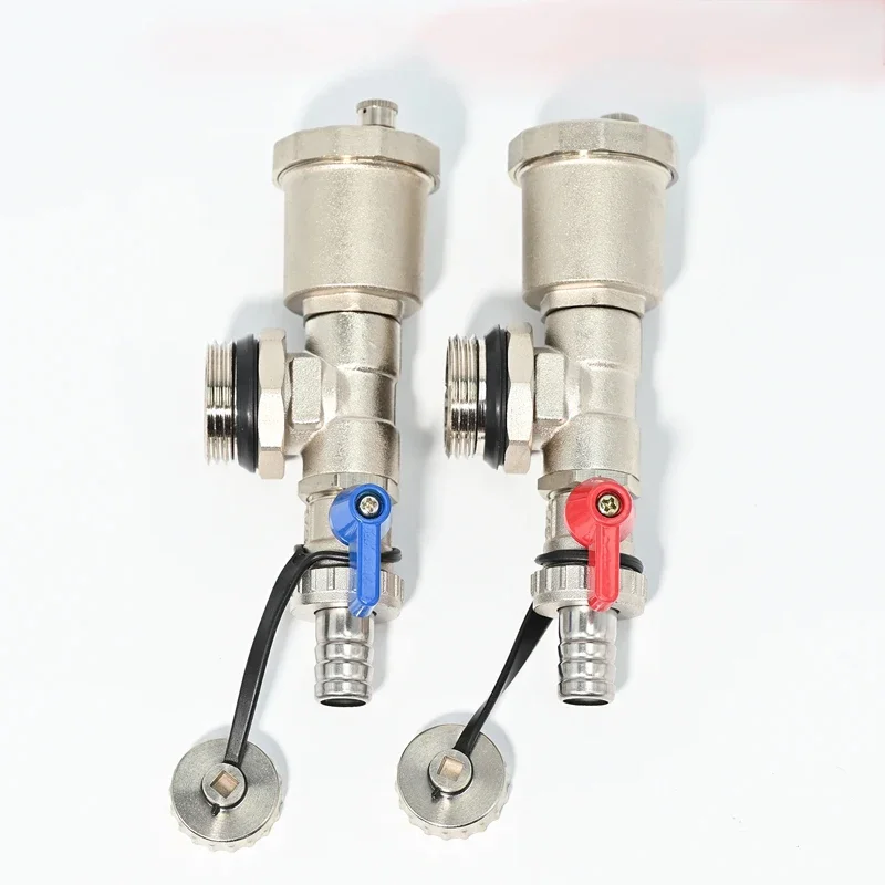 Ein Satz/dn25 Messing endteil mit Entlüftung ventil, Ablass ventil