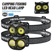 1200MAH USB Charging Headlamp with Induction LED Headlight Portable Flashlight Outdoor Camping Hiking Head Torch with Magnetism