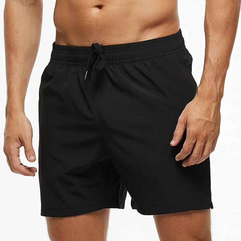 

Men's Stretch Swim Shorts Zipper Pocket Shorts Mesh Lined Beach Shorts Quick Dry Beach Shorts