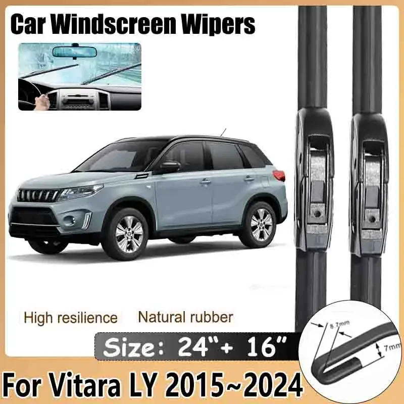 

For Suzuki Vitara LY 2015~2023 Escudo 2022 Front Wiper Blade Window Windshield Windscreen Cleaning Brushe Washer Car Accessories
