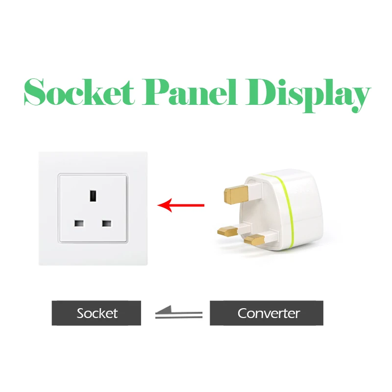 Universal EU US AU To UK Plug Travel Wall AC Power Charger Outlet Adapter Converter Socket England Singapore Malaysia Dubai HK