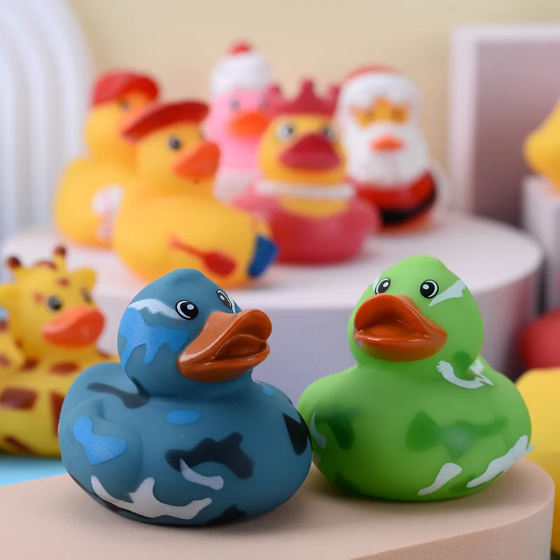 5-30pcs 5cm Rubber Ducks in Bulk Car Decorative Duck Duck Bathing  Children\'s Water Toy Party Favors