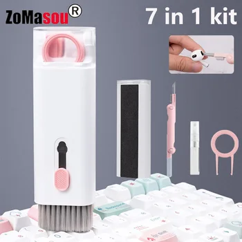 Zestawy do czyszczenia klawiatury 7 w 1 Środek do czyszczenia słuchawek Airpods Środek do czyszczenia zestawu słuchawkowego Ściągacz do czyszczenia ekranu laptopa Zestaw do czyszczenia słuchawek Bluetooth