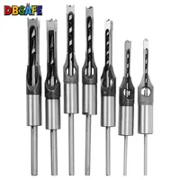 1-4pcs HSS Square Hole Drill Woodworking Drill Tools Auger Mortising Chisel Drill Set DIY Furniture Square Woodworking Drill