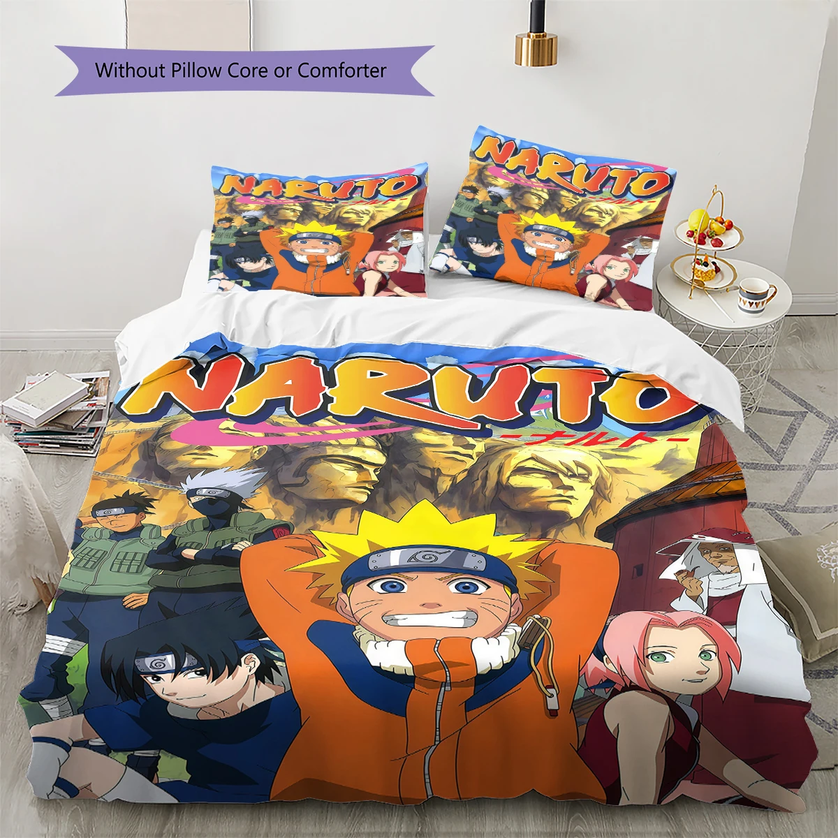 Naruto Soft Comfortable Duvet Cover, Kids Bedding Gift,Size Different Options-HE63