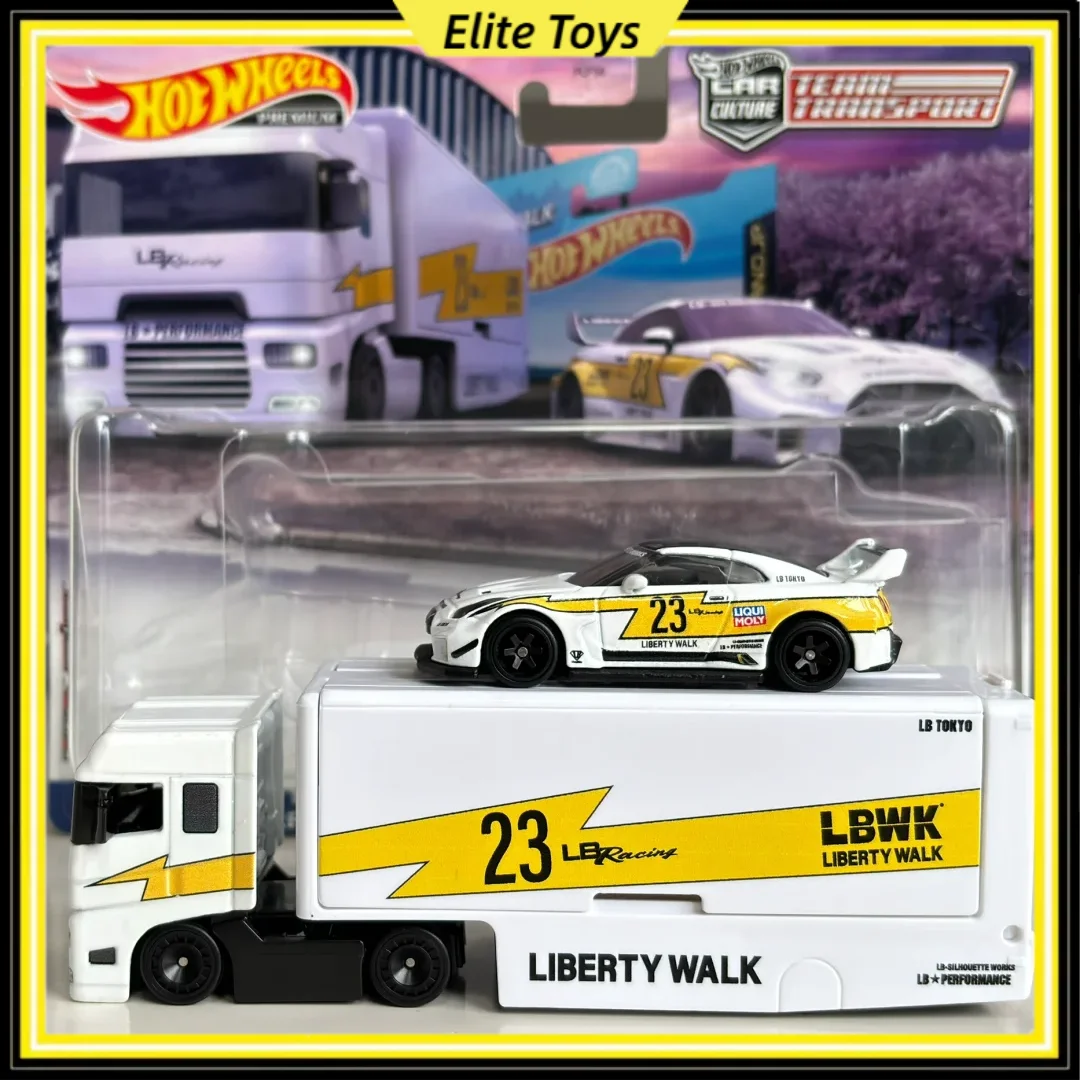 

Hot Wheels Premium LBWK-Silhouette GT Nissan Flipsider Car Culture Team Transport 1:64 Diecast Car Model Alloy Collectible Toy