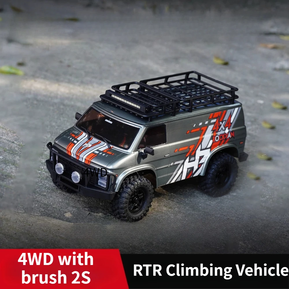 1/18 CR18P EVO V2 RC 4WD Van Brushed Simulation Crawler RTR with Controllable LED Lights Electric Rocking Toy Truck