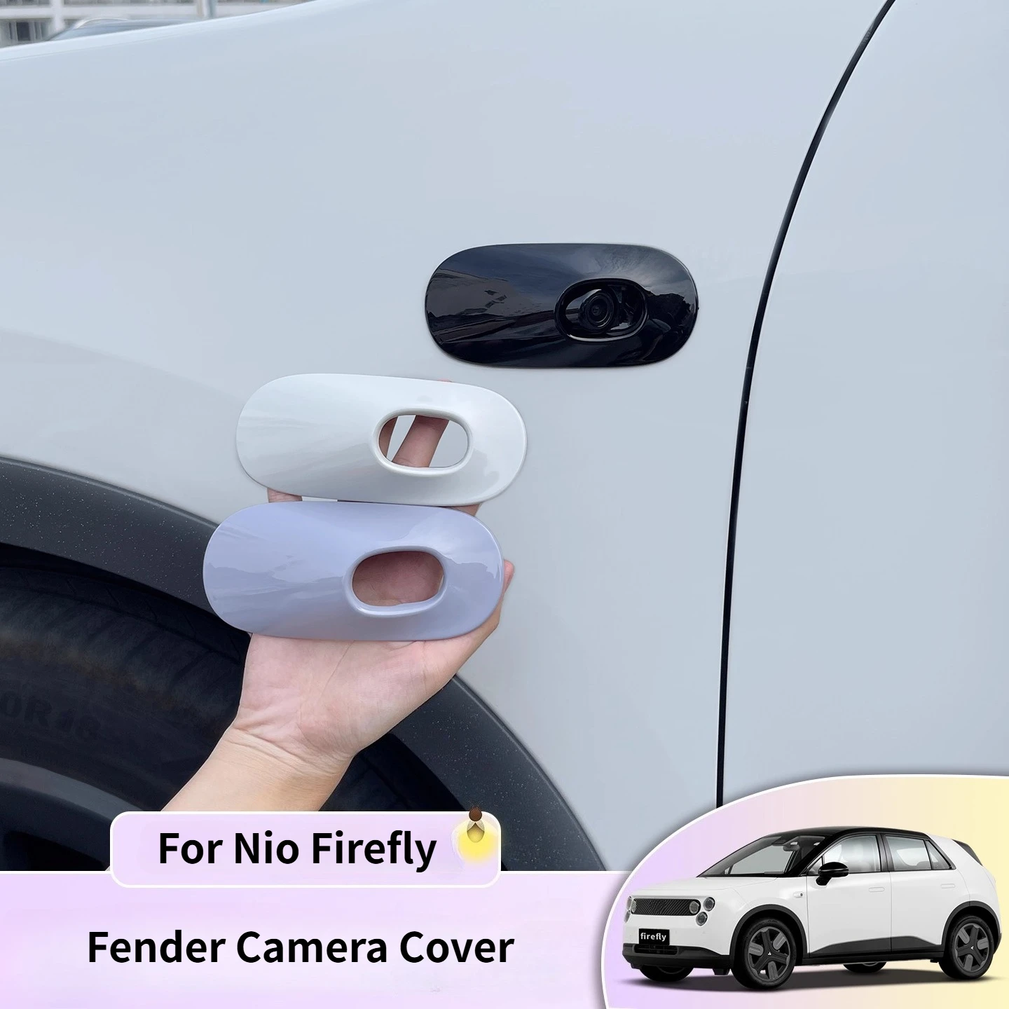 

For Nio Firefly Fender Camera Cover Anti-Scratch Protective Shell Side Door Vehicle Body Exterior Decoration