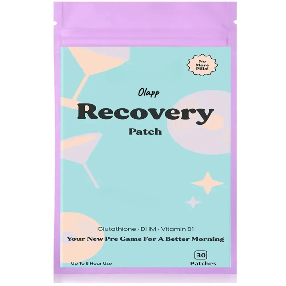 Recovery Transdermal Patches Supports Morning After with Vitamin B1, DHM, Glutathione 30 Patches One Month Supply