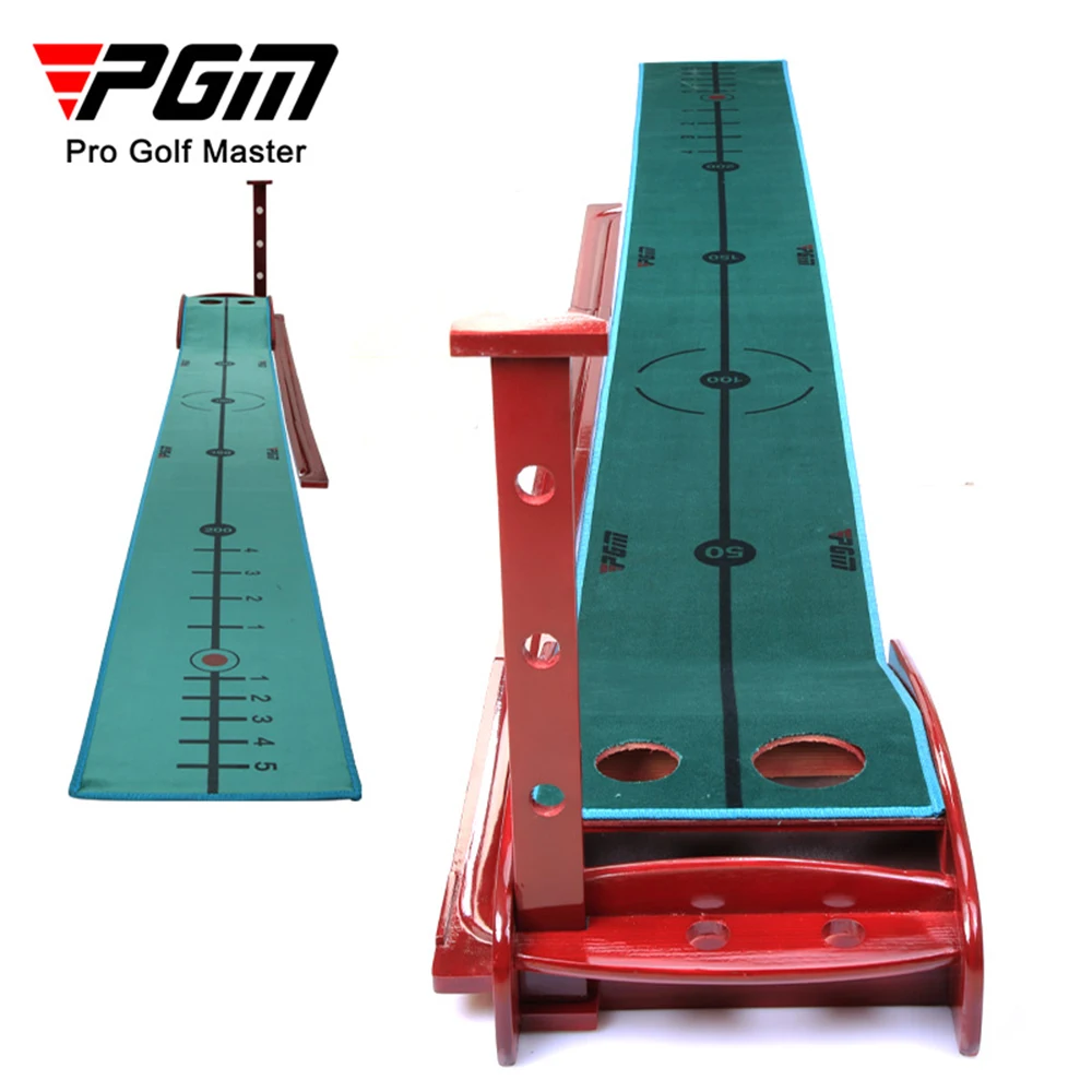 3M PGM Indoor Solid Wood Golf Putter Trainer Putting Velvet Practice Mat Ball Return Trajectory Training Auxiliary Equipment