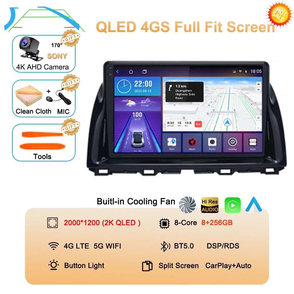 Android 16 Auto autoradio voor Mazda CX5 CX-5 CX 5 2012 - 2015 Multimedia Videospeler Navigatie stereo GPS Carplay 360 Camera