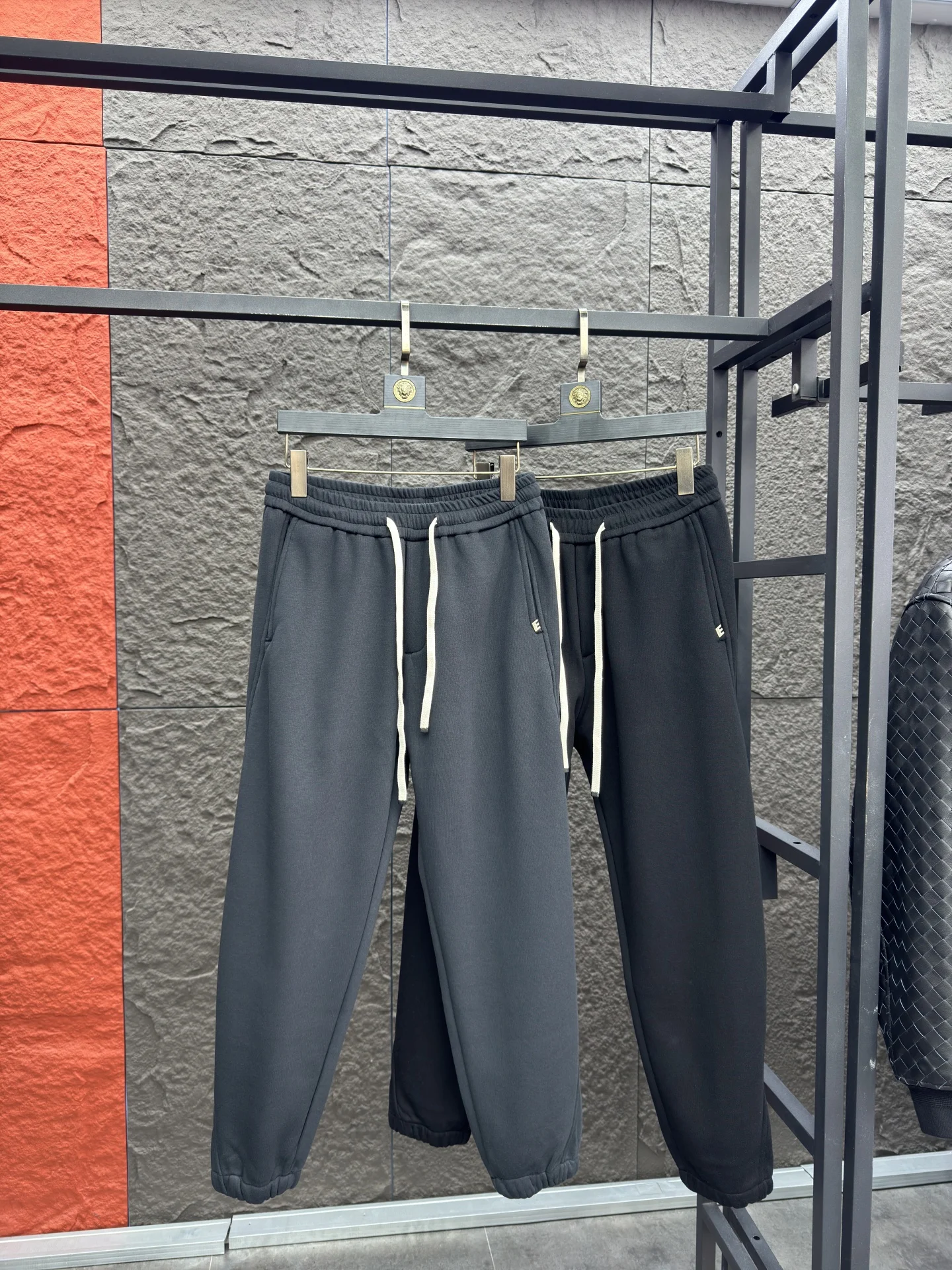 

Men's Comfortable Fce Lined Thiened Casual Pants Elastic Waist Baggy Leggings Autumn Winter Warm Trendy Cotton Polyester