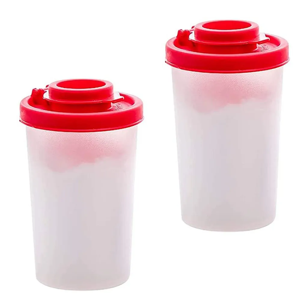 

2Pcs Plastic Pepper Jars Multi Function Seasoning Bottles Easy to Use Convenient Storage for Salt Powder
