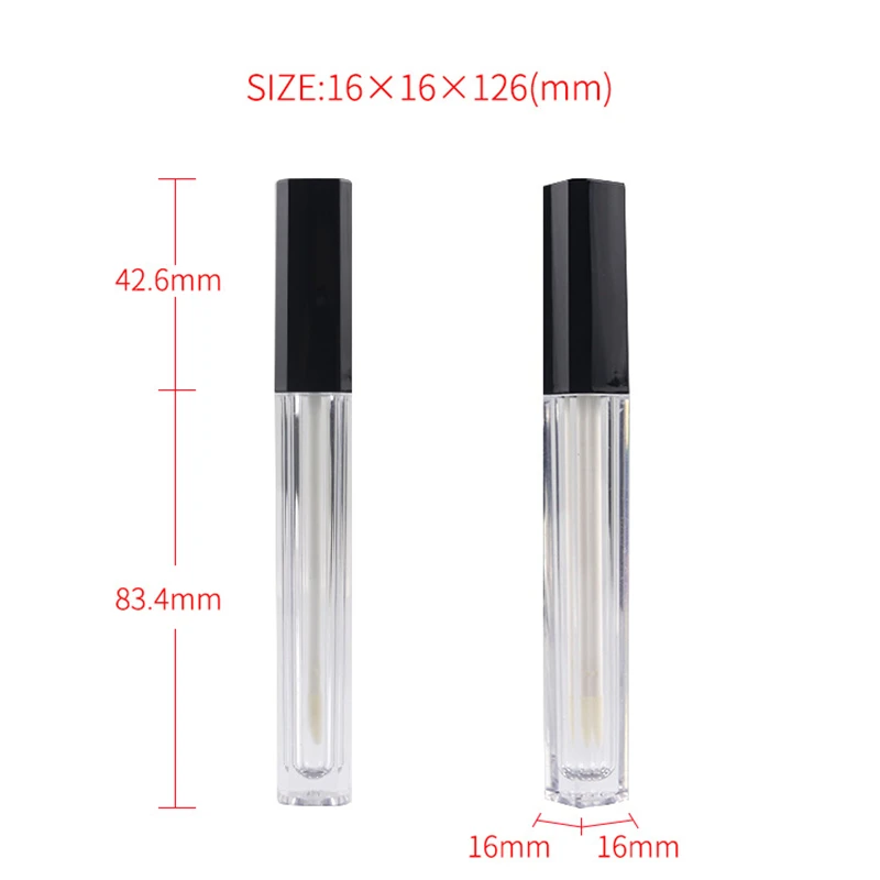 100pcs Empty 4.5ml Lip Gloss Tube,DIY Plastic Elegant Liquid Lipstick Container Beauty Tools