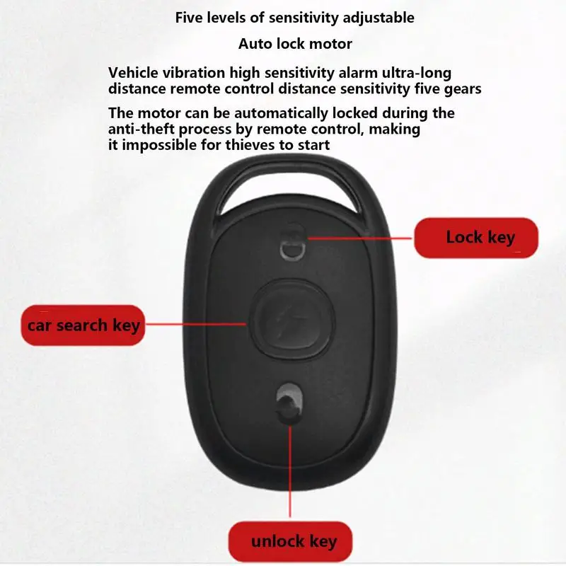 Bike Antitheft Alarm Motion Sensor Car Alarm System With 5 Levels Adjustable Sensitivity Outside Electric Scooter Anti Theft