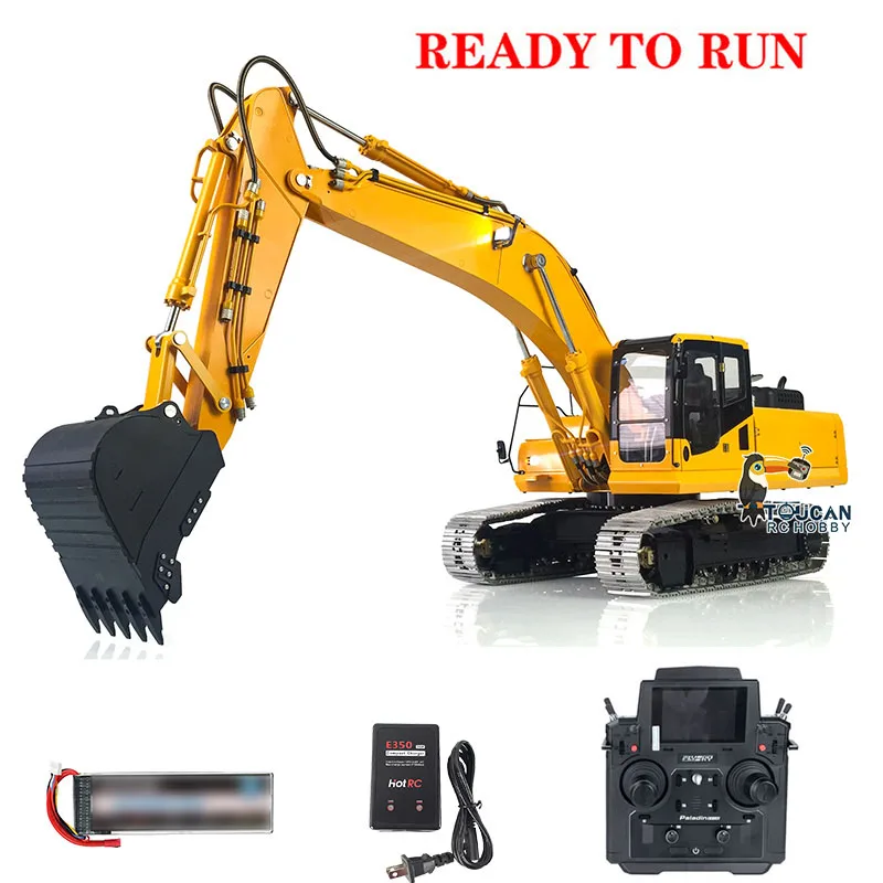 1/14 LESU PC360 Hydraulic RC Excavator RTR Metal Pl18 Construction Truck With Radio Controller Receiver ESC Toys THZH1202-SMT10