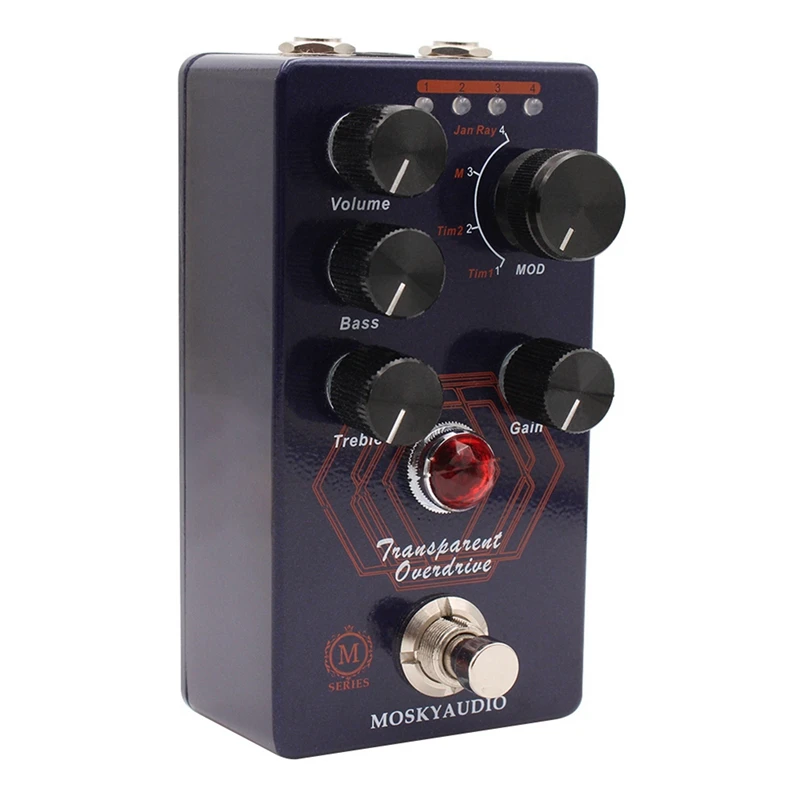 MOSKYAUDIO Transparent Guitar Overdrive Effects Pedal Clean Drive True Bypass Function Guitar Effects Processor Parts