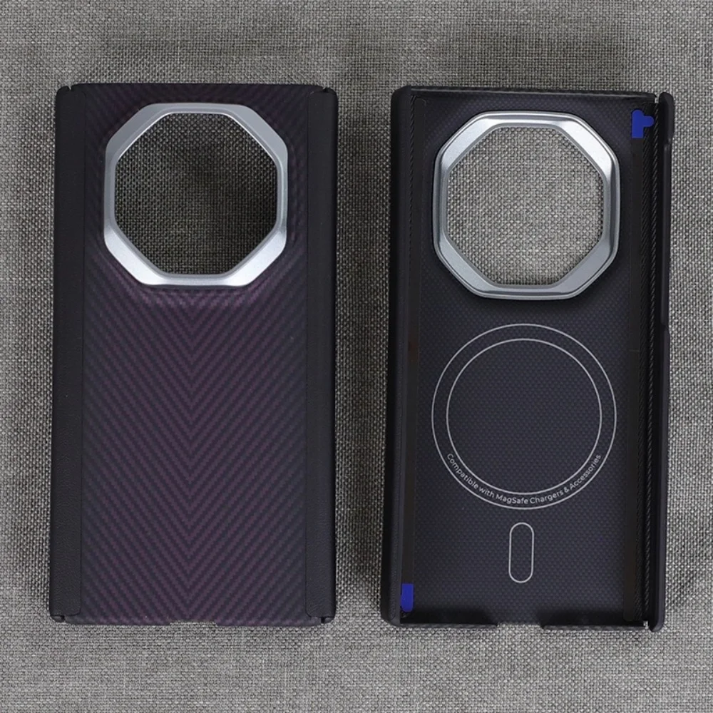 Magnetic Real Aramid Carbon Fiber Case for Huawei Mate XT2 Double Hinge Protective Cover
