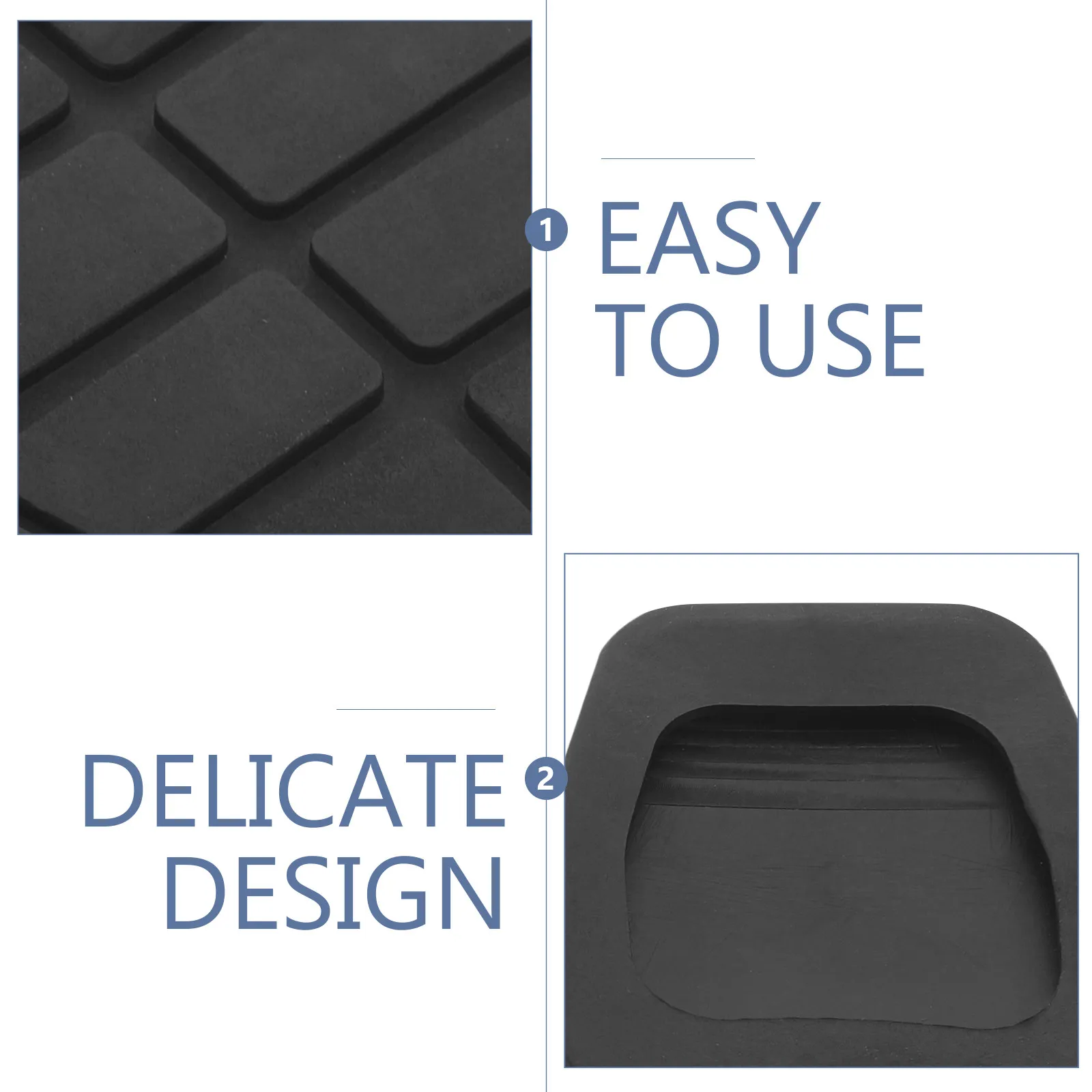 1Pair Heavy Duty Rubber Clutch Pedal Pad for Car Brake Pedal Cover Replacement Precise Cut Easy Installation Secure Grip Pad