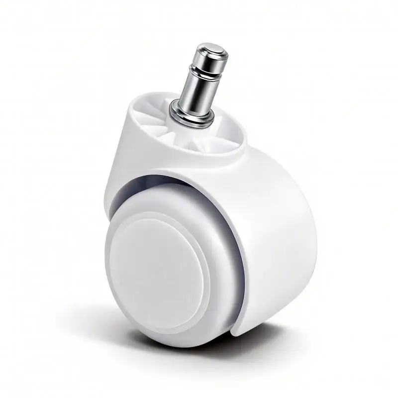 

5Pcs 2 Inch Office Chair Swivel Casters, 10x22mm Pin Stem Gravity Self-Locking Silent Rolling Wheels