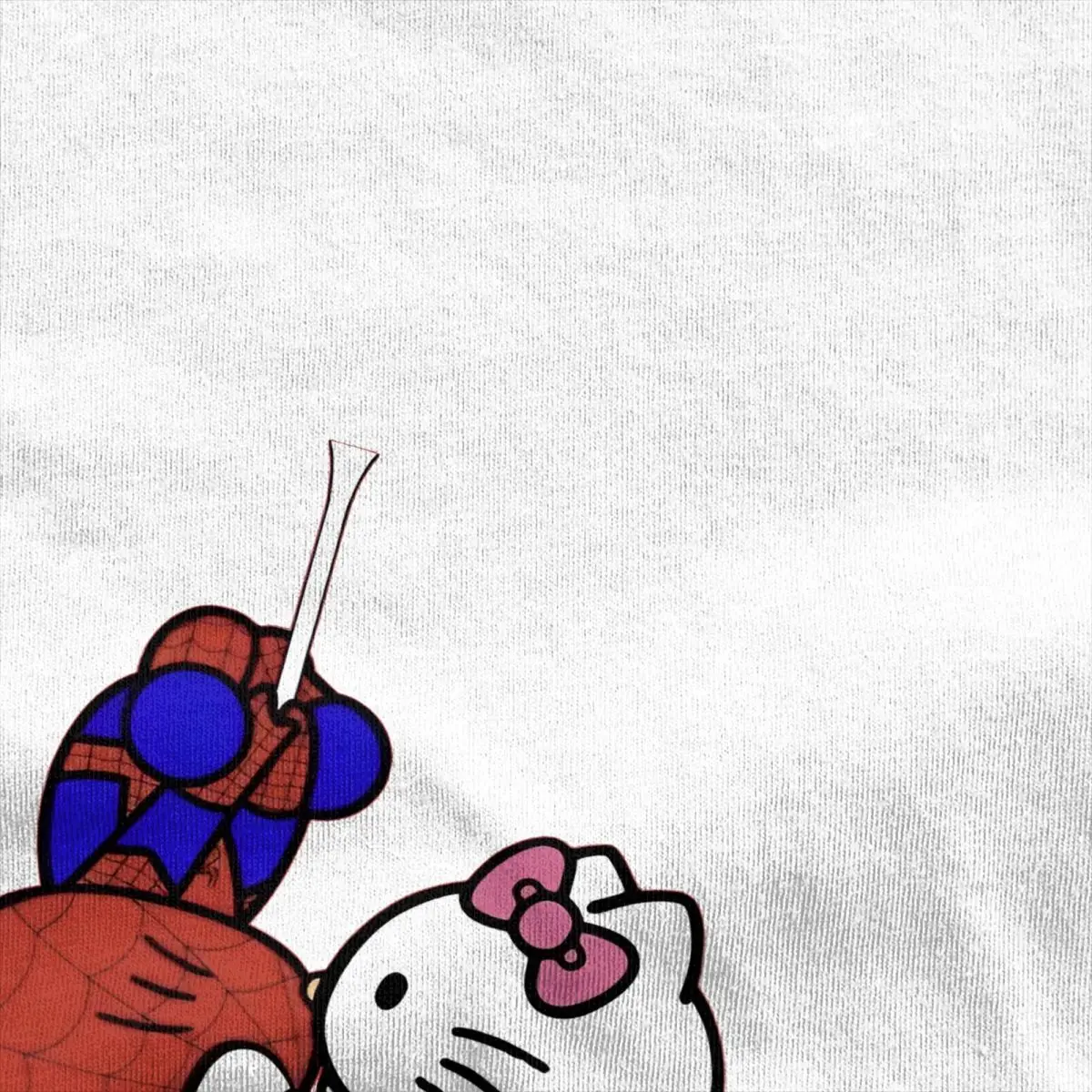 Sanrio Hello Kitty Cartoon Spiderman T Shirt Short Sleeves Aesthetic Tops Summer 100% Cotton Crewneck Plus Size 5XL Clothing