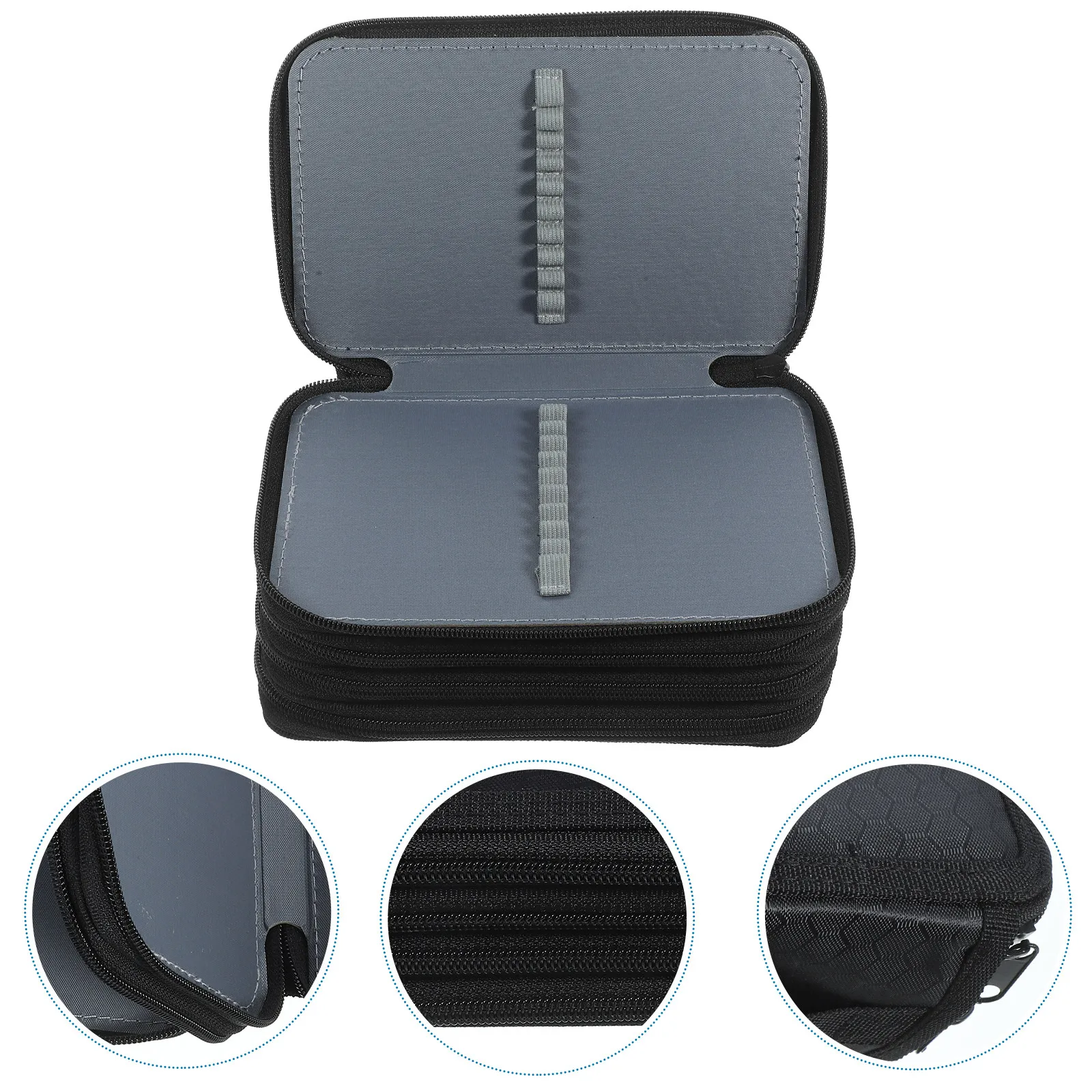 

Вместительный многослойный пенал на молнии из ткани Оксфорд, органайзер для канцелярских принадлежностей для студентов: ручек, карандашей, маркеров, принадлежностей для рисования