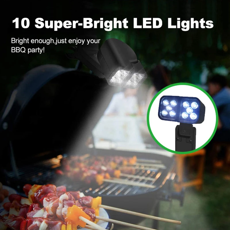 WENMEICE LED Portable Outdoor BBQ Grill Light Heat Resistant Waterproof Night Lamp Outdoor BBQ Tool Accessories