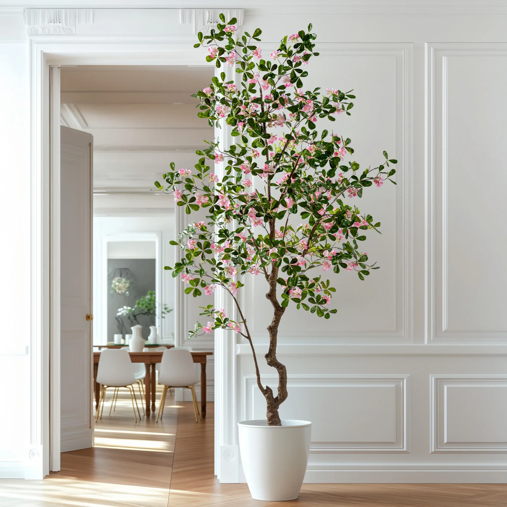 2026 Realistic Green Ficus Tree Artificial Vegetation Outdoor Garden Decorations for Office Spaces Weddings Easter Landscaper Pl