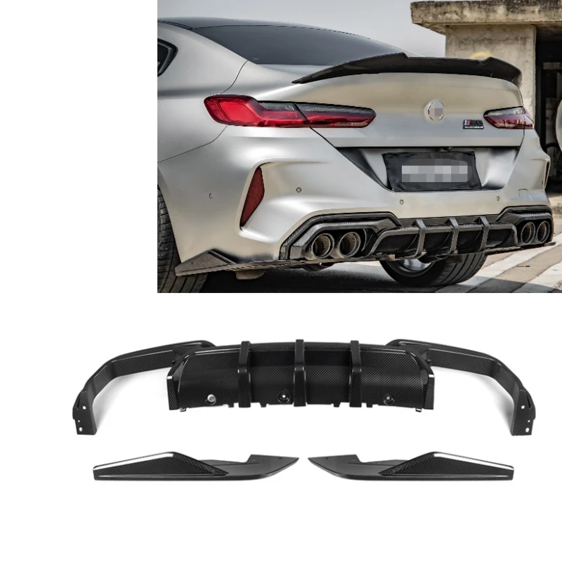 

NEW For M8 F91 F92 2-Door 2020-IN M8 Diffuser SQ Style Dry Carbon Fiber Rear Bumper Diffuser Splitters Canards M8 Diffuser