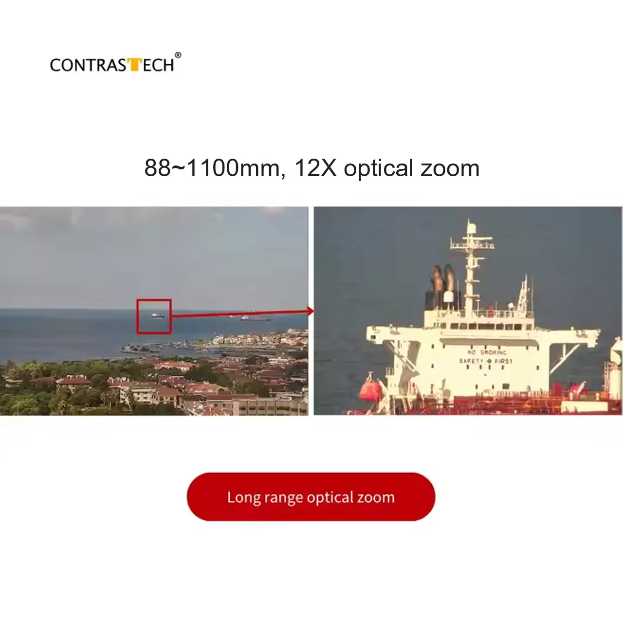 Kamera Jaringan PTZ Termal HD dengan Detektor FPA Berpendingin MCT Bispektral Jarak Jauh 4MP 12x Zoom dan Pencari Laser 20KM