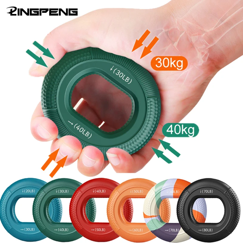 Silicone Finger Gripper Ring Hand Muscle Strengthener Ring Wrist Finger Trainer Exercise Carpal Expander Workout Fitness Device