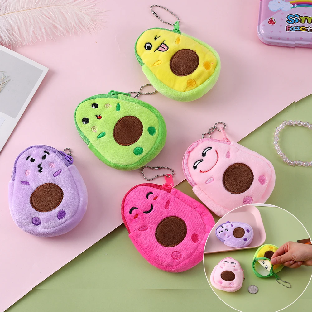 MIni Cute Key Money Bag Girls Women Avocado Shape Mini Coin Purse Hanging Pendant Casual Ladies Girls Cute Small Wallet pouch