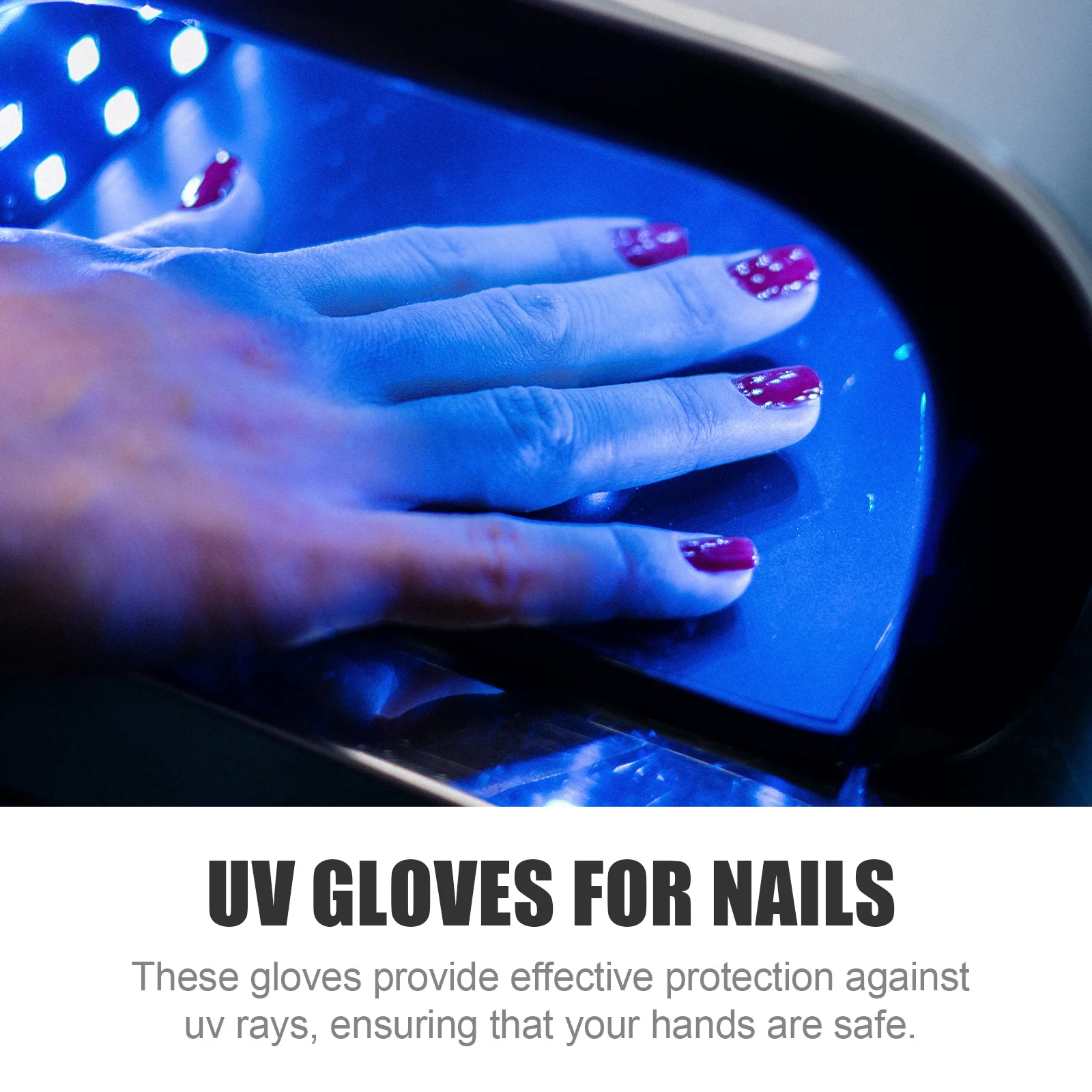 4 paia di guanti di protezione UV Accessori per manicure anti-uv Prevengono i calli Traspiranti e confortevoli per l'applicazione delle unghie in gel