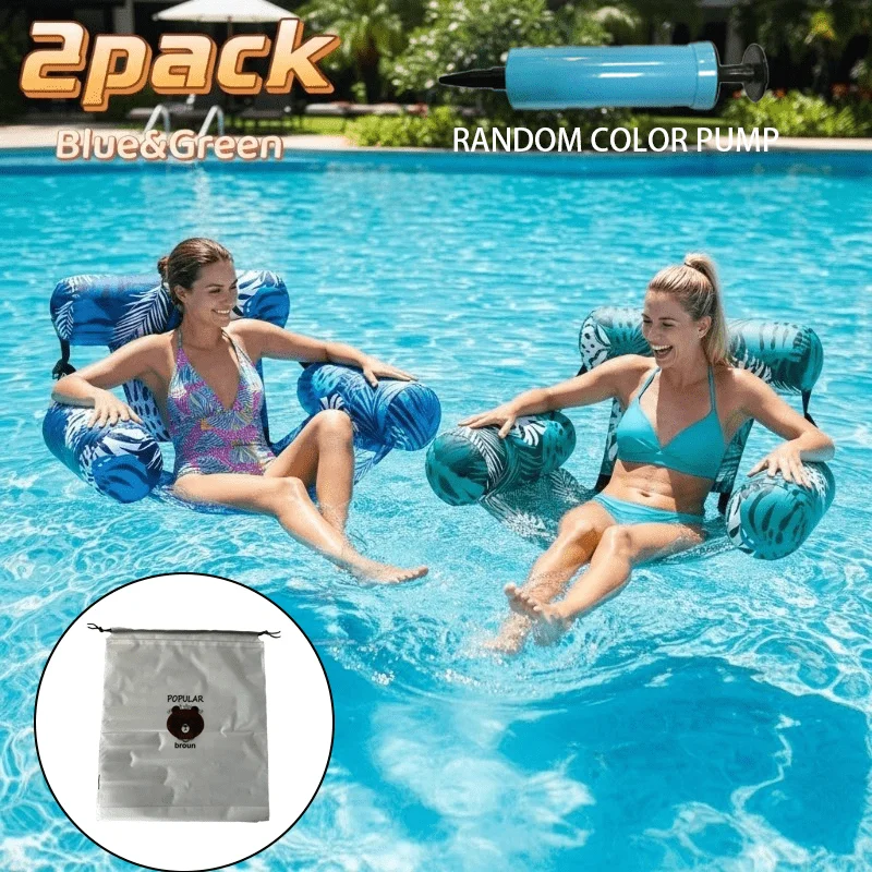 

Two-piece Inflatable Folding Float with Ergonomic High Backrest and Headrest + Stabilising Floats on Both Sides,quick Inflation