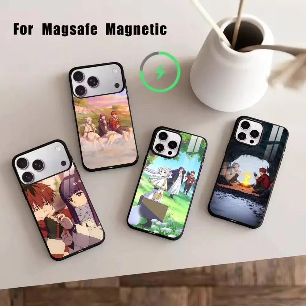 

Frieren B-Beyond Journeys End Phone Case For iPhone17,16,15,14,13,12,11 Plus,Pro Magnetic For Magsafe Wireless Charging