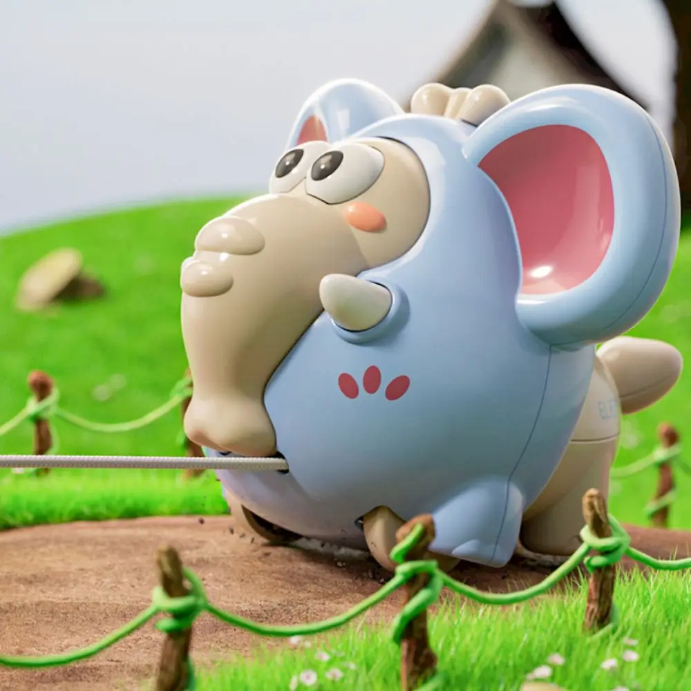 Touwtrekken Treklijn Olifant Speelgoed Klimmen Interactief Auto Traagheidsglijden Spel Cartoon Grappig Uurwerk Speelgoed Baby