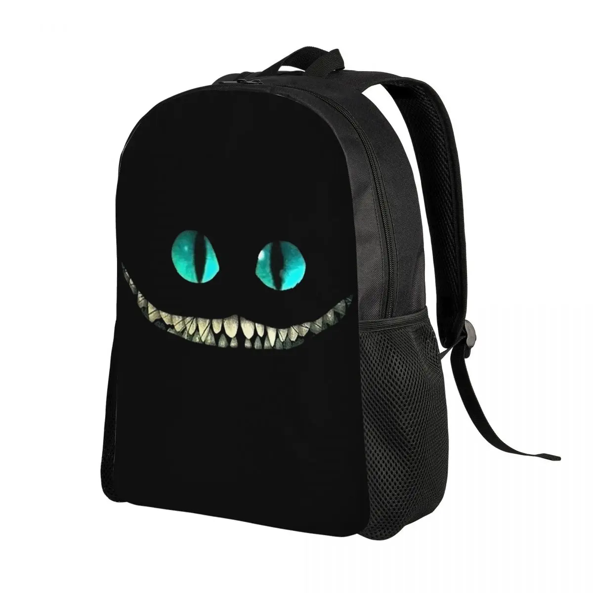 Zaini personalizzati Cheshire Cat Face per ragazzi Alice nel paese delle meraviglie School College borse da viaggio uomo donna Bookbag adatto a