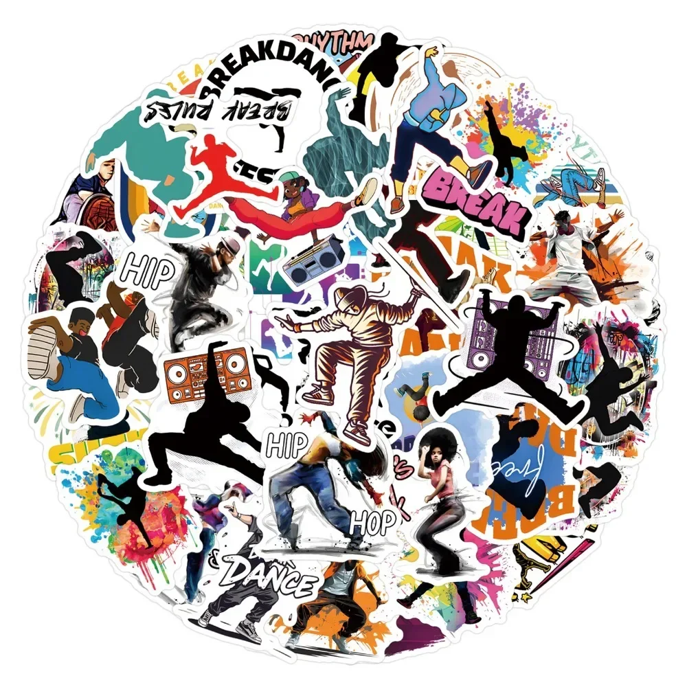 10/55Pcs Breakdancer Dance Stickers Waterproof Decal Laptop Motorcycle Luggage Snowboard Fridge Car Diy Sticker Wholesale Gift