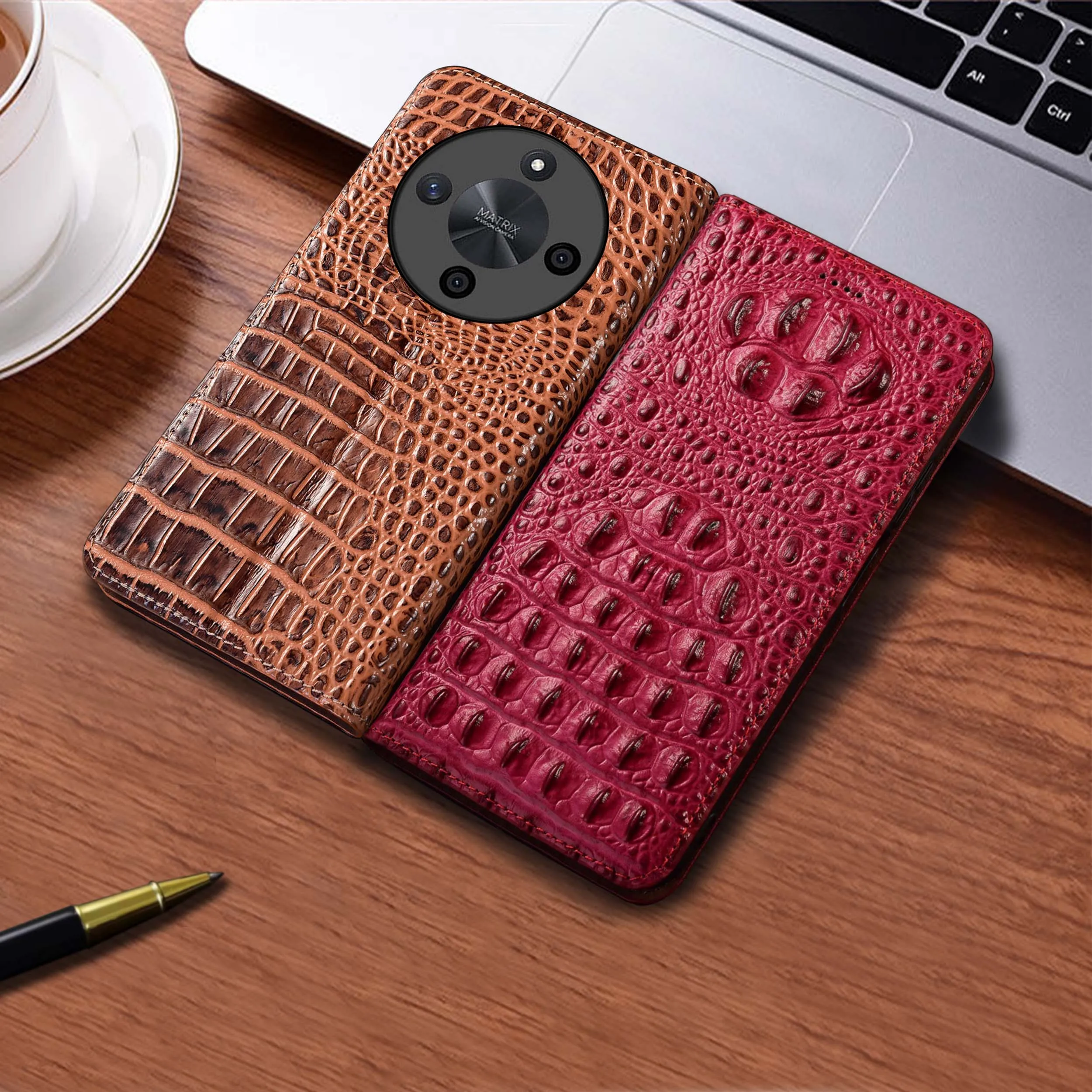 

Crocodile Claw Pattern For Honor X6A X6B X6C X7 X7A X7B X8 X8A X8B X8C X9A X9B X9C 4G 5G Plus Genuine Leather Flip Phone Case