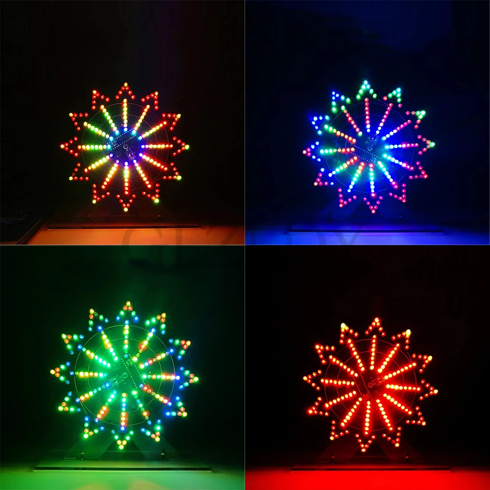 Nhiều Màu Sắc Hoạt Hình Âm Nhạc LED Quang Phổ Điện Xoay VỢT CẦU LÔNG Diy Bộ Linh Kiện Điện Tử Diy Hàn Sản Xuất Các Bộ Phận