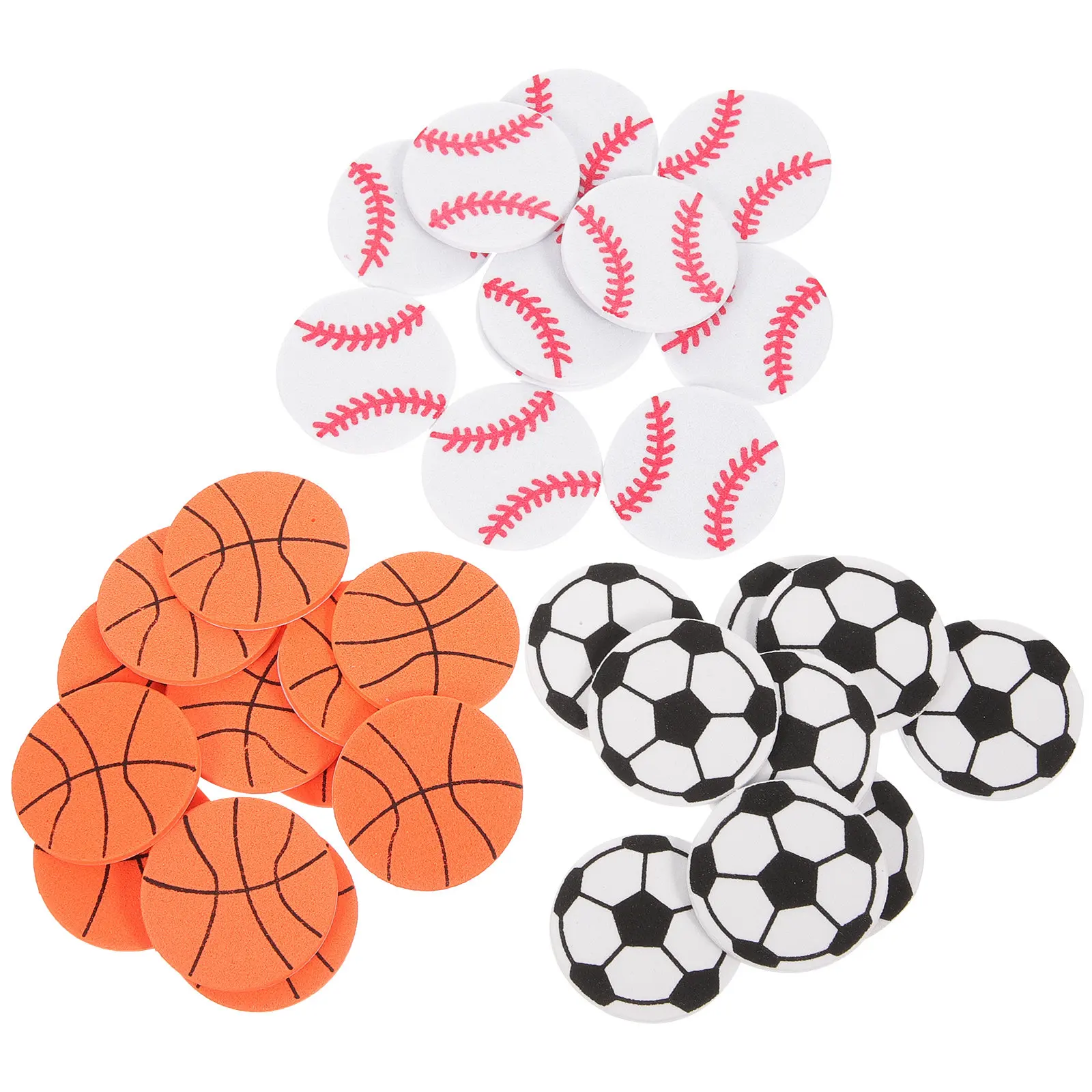 

3 шт. наклейки с рисунком спортивных мячей, самоклеящиеся губчатые наклейки для стен, окон, дверей, ноутбуков, для рукоделия, декора дома