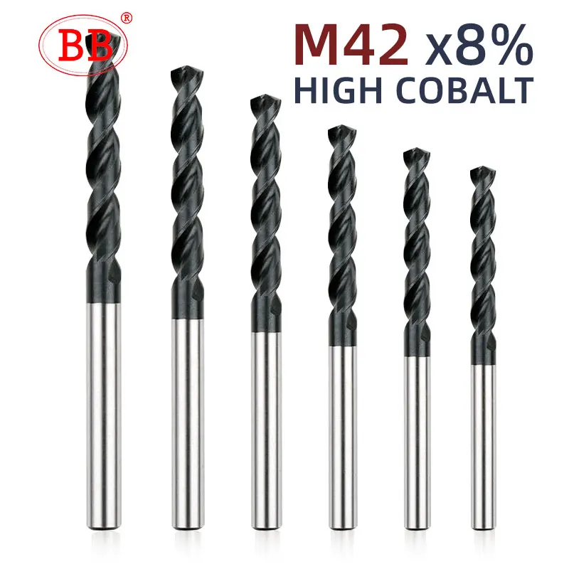 BB M42 wiertło kręte kobaltowe HSSE Co8 DIN338 HSS-PM wysoka wydajność dla stali węglowej miedziana stal nierdzewna otwór narzędzie 1mm-13mm