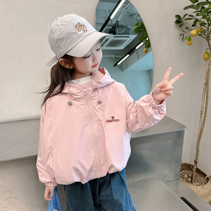 Girls Coat Overcoat Jacket Windbreak Outerwear 2024 Loose Spring Autumn Cotton Plus Size Teenagers Children\'s Clothing