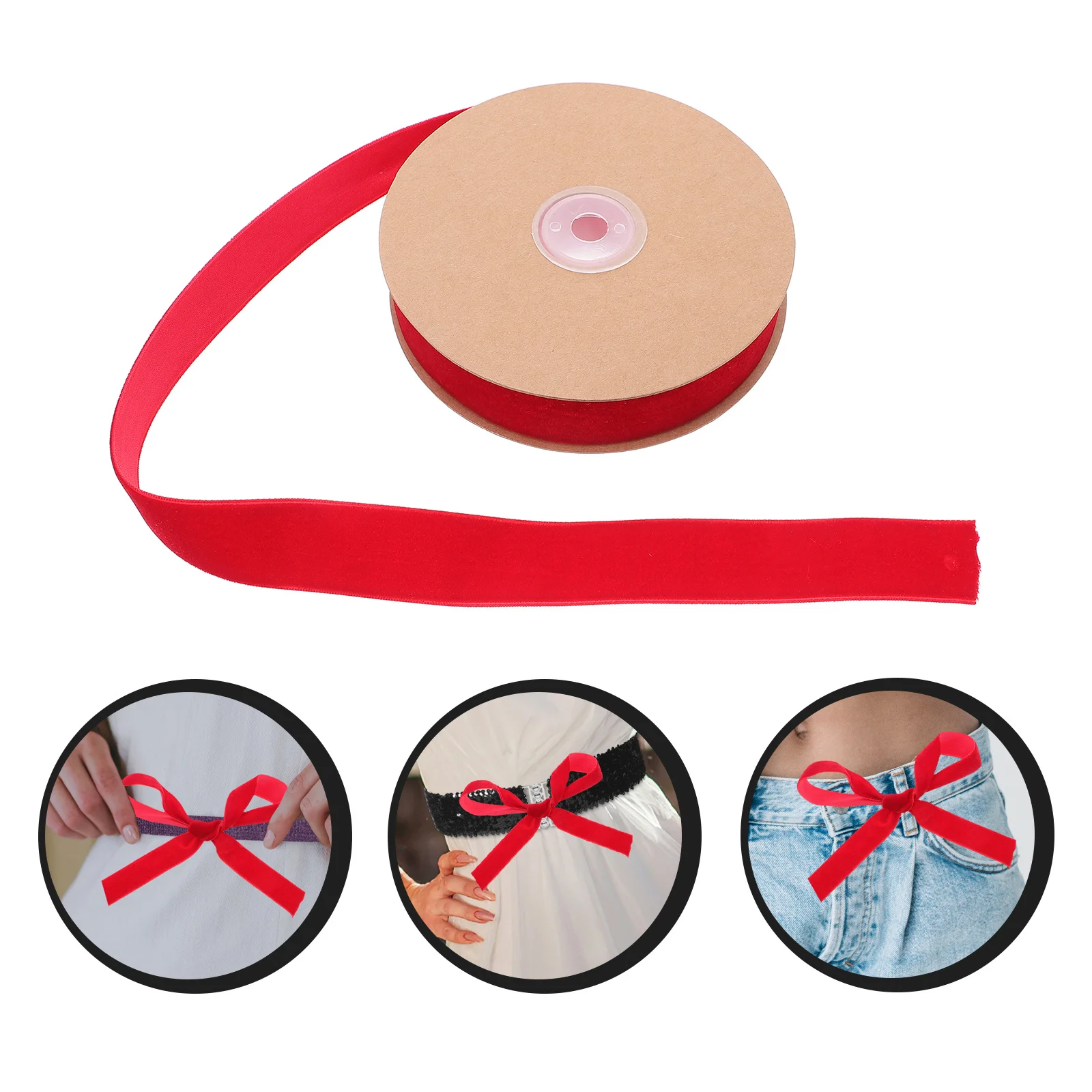 

1 Roll Grey Flocking Ribbon Clothes Accessories Decorative Strap for Gift Wrapping DIY Party Decoration Durable Long Lasting