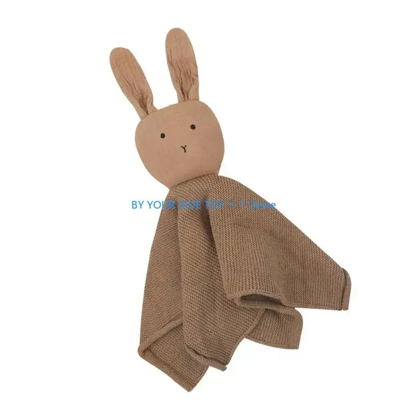 Modello di coniglio Giocattolo coccole per neonati Neonati Bambini Ragazzo Ragazza Bambino che dorme Bambola Cotone Lenire Placare Asciugamano U6XE