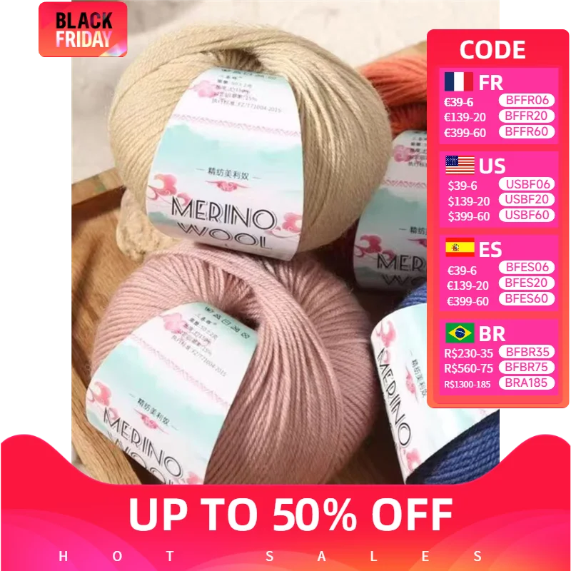50G Merino Wool Yar…