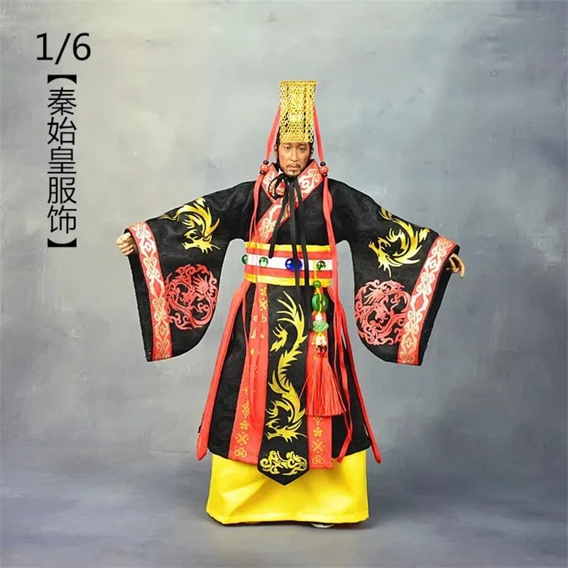 

Fanatic 1/6 Soldier Ancient Emperor Hanfu Black Dragon Robe Clothing Accessories Model Toy Fit 12'' Action Figures In Stock